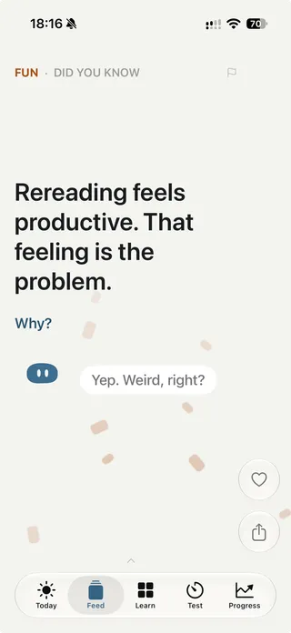 The Mito Feed: a short learning card about why rereading can feel more productive than it is
